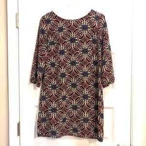 Old Navy multi-color floral print shift dress in S